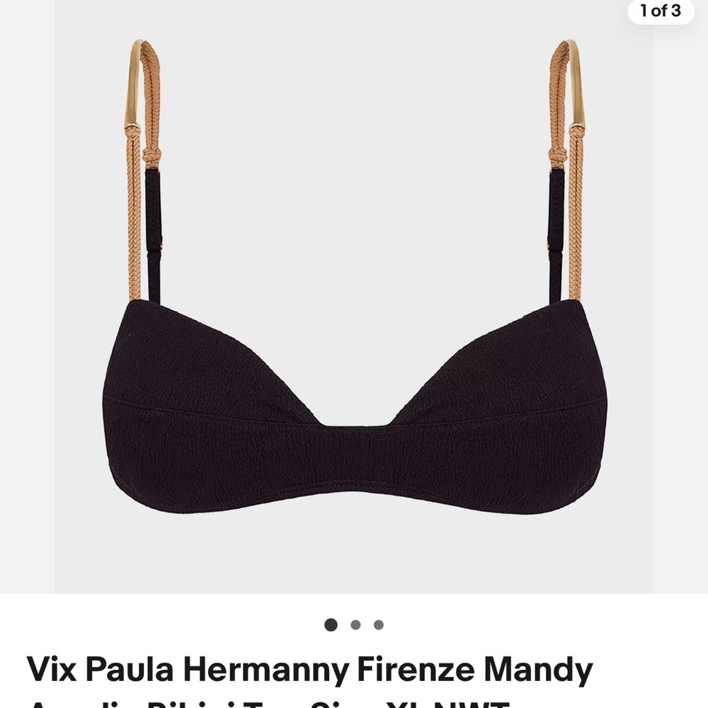 Vix Paula Hermanny Black Bikini Top